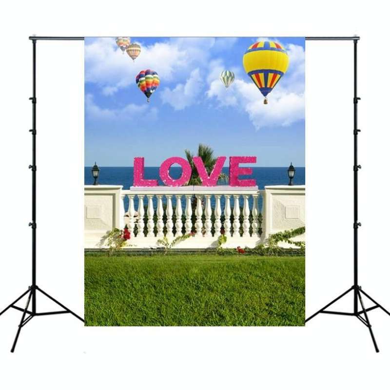 1.5m x 2.1m Simulation 3D Beach Seascape Coconut Tree Photo Photography Background Cloth(3262)