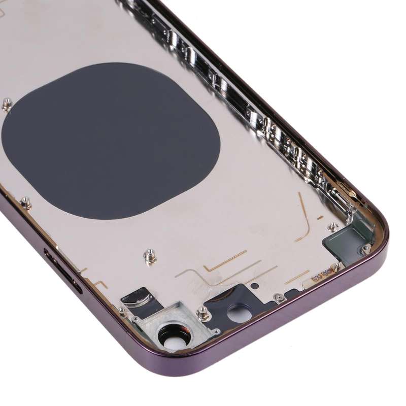 Back Housing Cover with Appearance Imitation of iP14 Pro for iPhone XR(Purple)