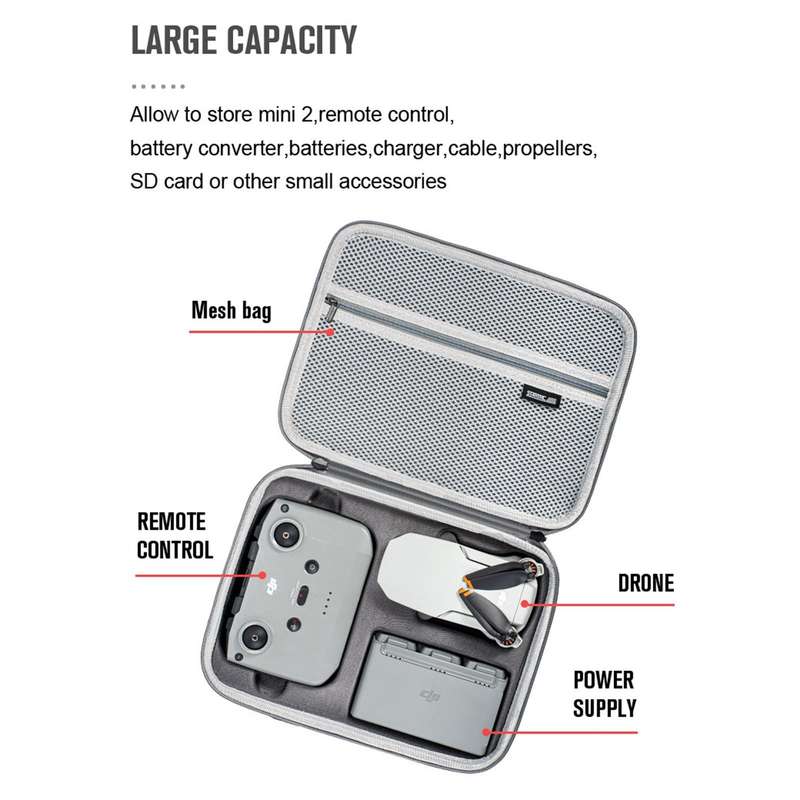 For DJI Mavic Mini 2 STARTRC 1110309 Drone Handbag Messenger Storage Bag(Grey)