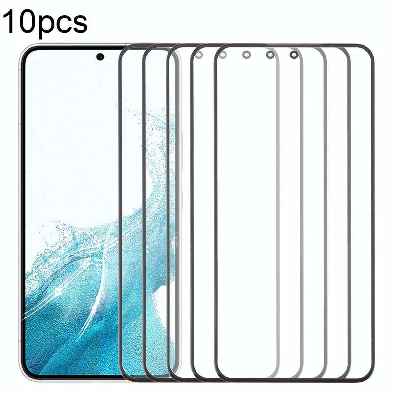 For Samsung Galaxy S22 SM-S901B 10pcs Front Screen Outer Glass Lens with OCA Optically Clear Adhe...