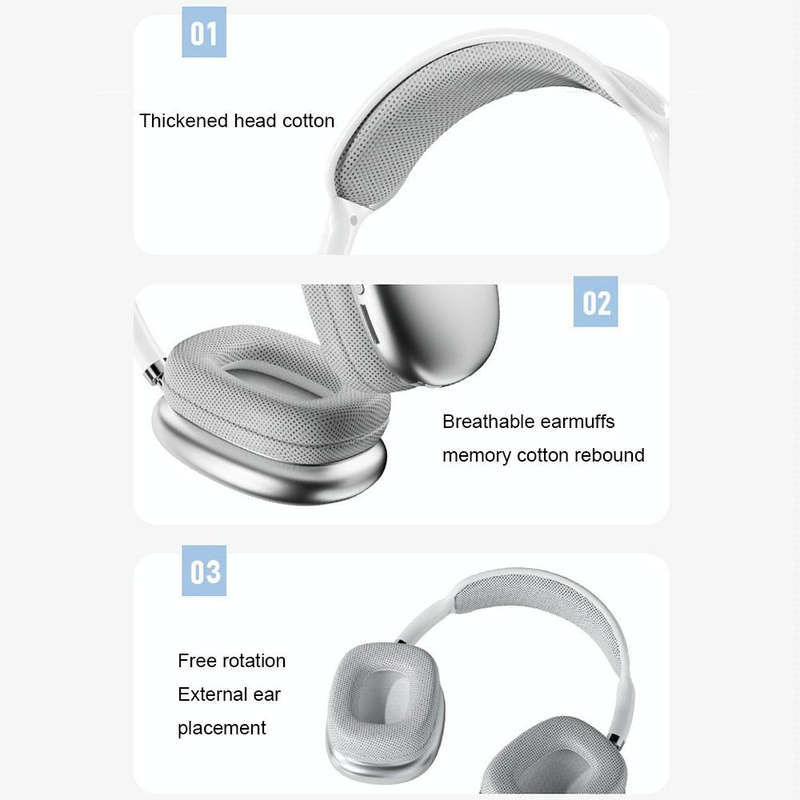 Wireless Bluetooth Headphones Noise Reduction Stereo Gaming Headset(Black)
