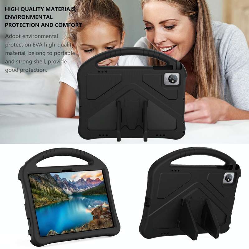 For Blackview Tab 70 WiFi 2023 EVA Shockproof Tablet Case with Holder(Black)