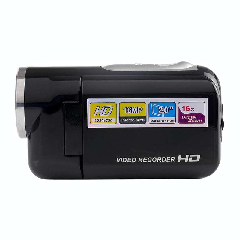 1280x720P HD 16X Digital Zoom 16.0 MP Digital Video Camera Recorder with 2.0 inch LCD Screen(Black)