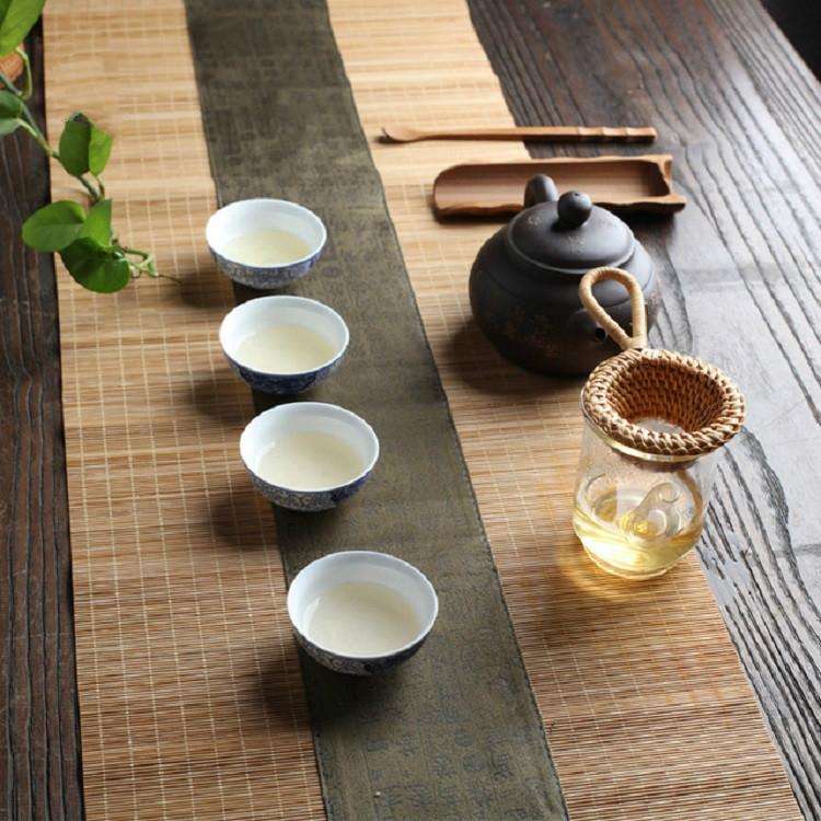 Bamboo Woven Creative Filter Reusable Filter Tea Colander Gadget, Style:Calabash Double Section T...