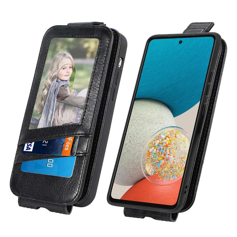 For Samsung Galaxy A73 5G Zipper Wallet Vertical Flip Leather Phone Case(Black)