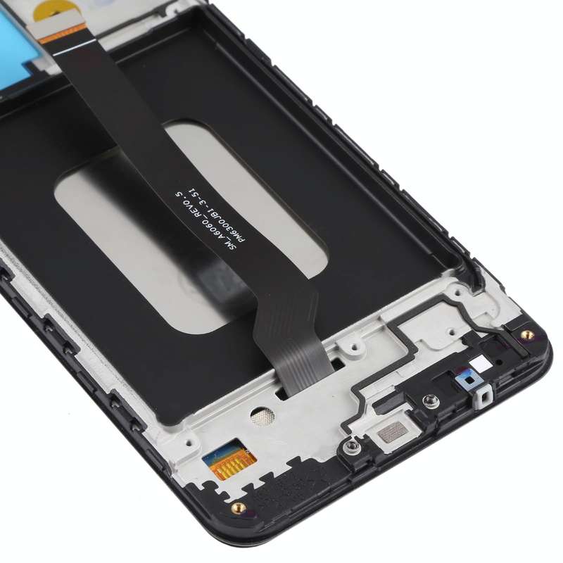 Original LCD Screen for Samsung Galaxy A60 SM-A606 Digitizer Full Assembly with Frame (Black)