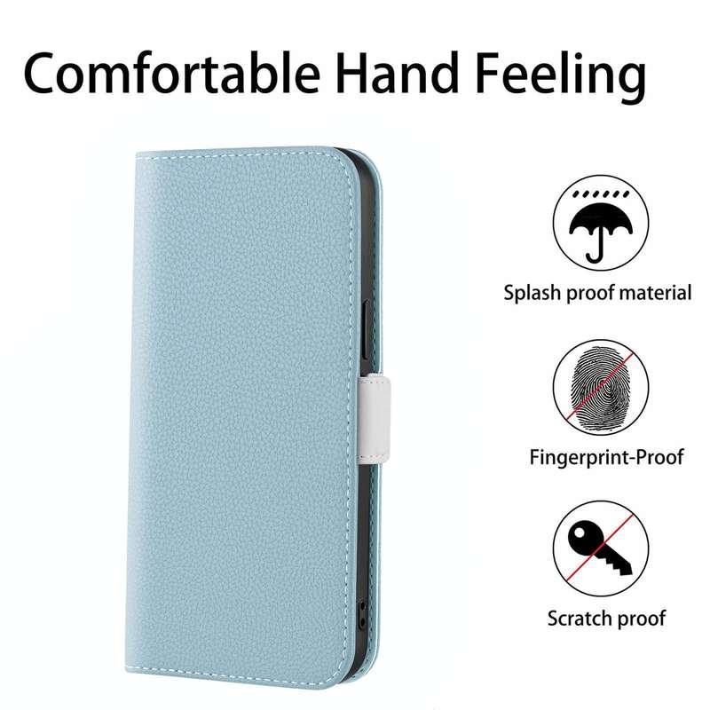For OPPO A57 5G 2022 Candy Color Litchi Texture Leather Phone Case(Light Blue)