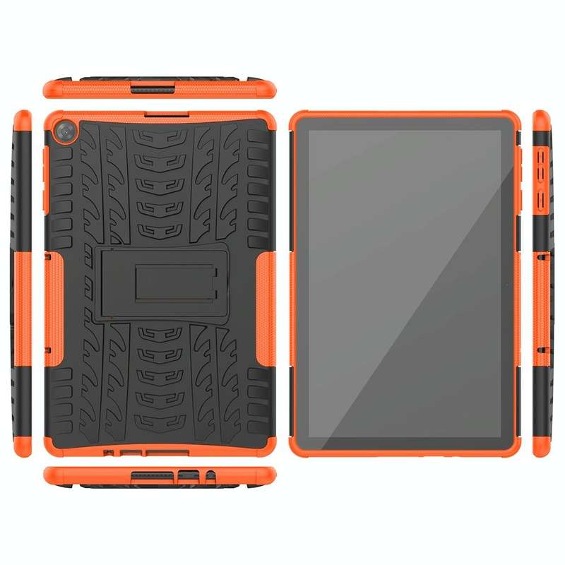 For Huawei MatePad T10/T10S/Enjoy 2 Tire Texture Shockproof TPU+PC Protective Case with Holder(Or...