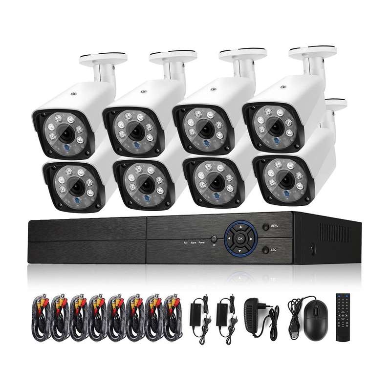 A8B3/Kit 2MP 8CH 1080P CCTV Security Camera System AHD DVR Surveillance Kit, Support Night Vision...