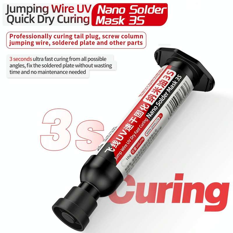 5pcs Qianli MEGA-IDEA Nano Solder Mask 3S Jump Wire UV Dry Fast Curing Glue
