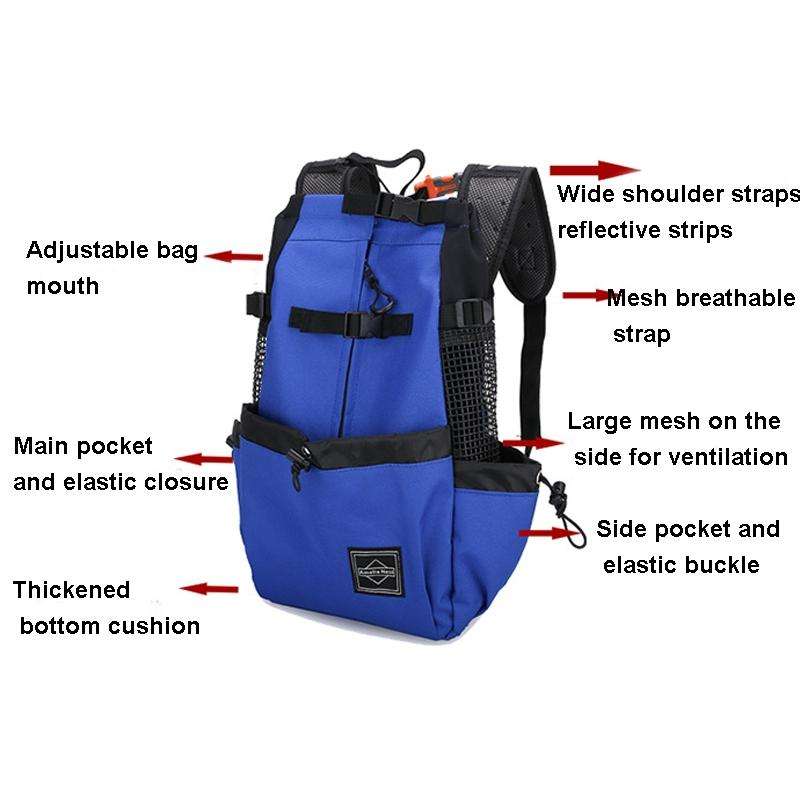 Ventilated And Breathable Washable Pet Portable Backpack, Size: L(Blue)