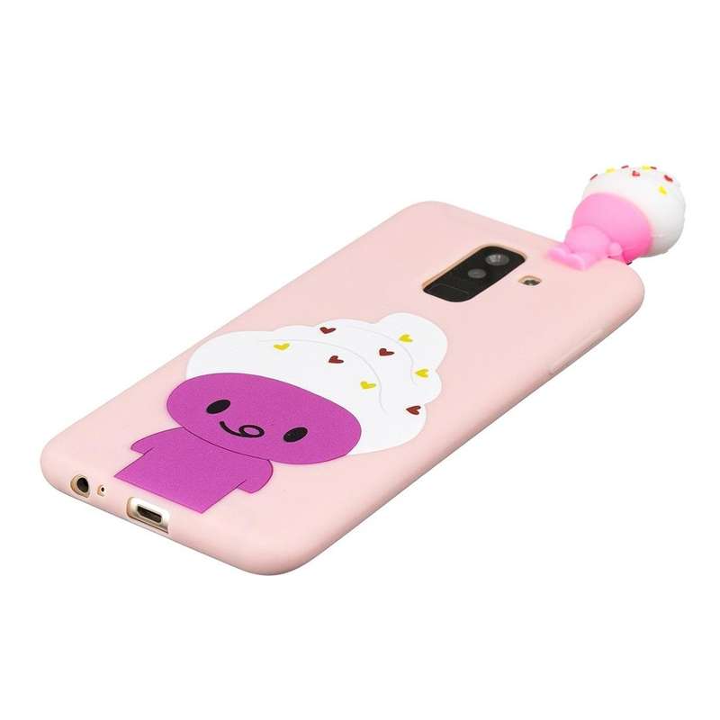 For Galaxy A6+ (2018) Shockproof Cartoon TPU Protective Case(Ice Cream)