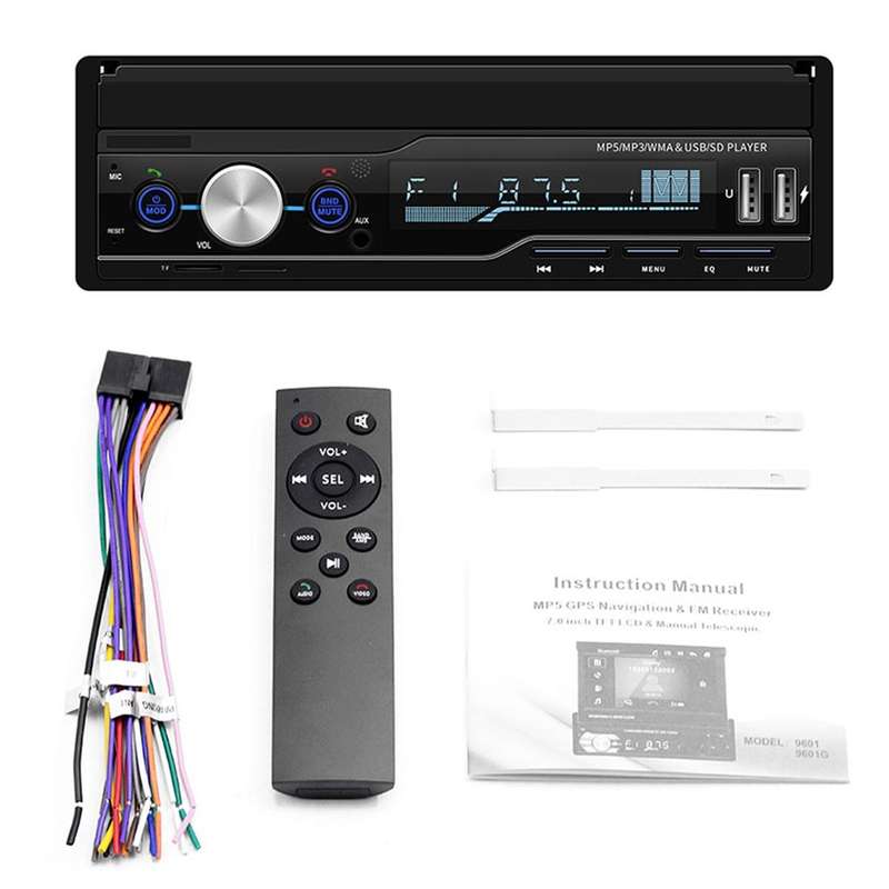 T100 7 inch HD Universal Car Radio Receiver MP5 Player, Support FM & AM & RDS & Bluetooth & Phone...