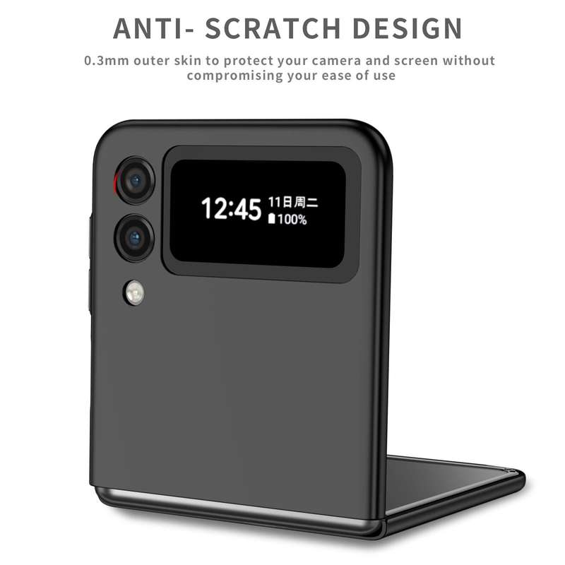 For Samsung Galaxy Z Flip4 Armor Ring Holder Phone Case(Black)