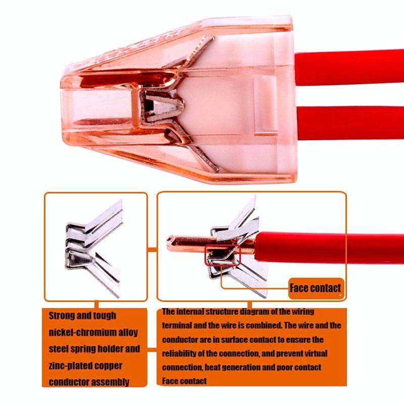 10 PCS 602A Wire Quick Connector Terminal Block Plug-In Parallel Splitter Crimp Cap Copper Insula...