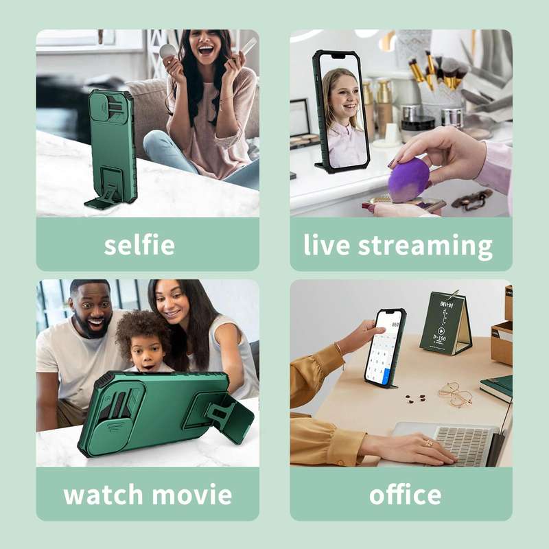For Xiaomi Redmi Note 12 Pro 5G / Poco X5 Pro Stereoscopic Holder Sliding Camshield Phone Case(Gr...