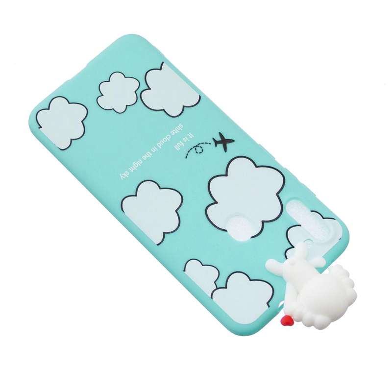 For Galaxy A11 Shockproof Cartoon TPU Protective Case(Clouds)