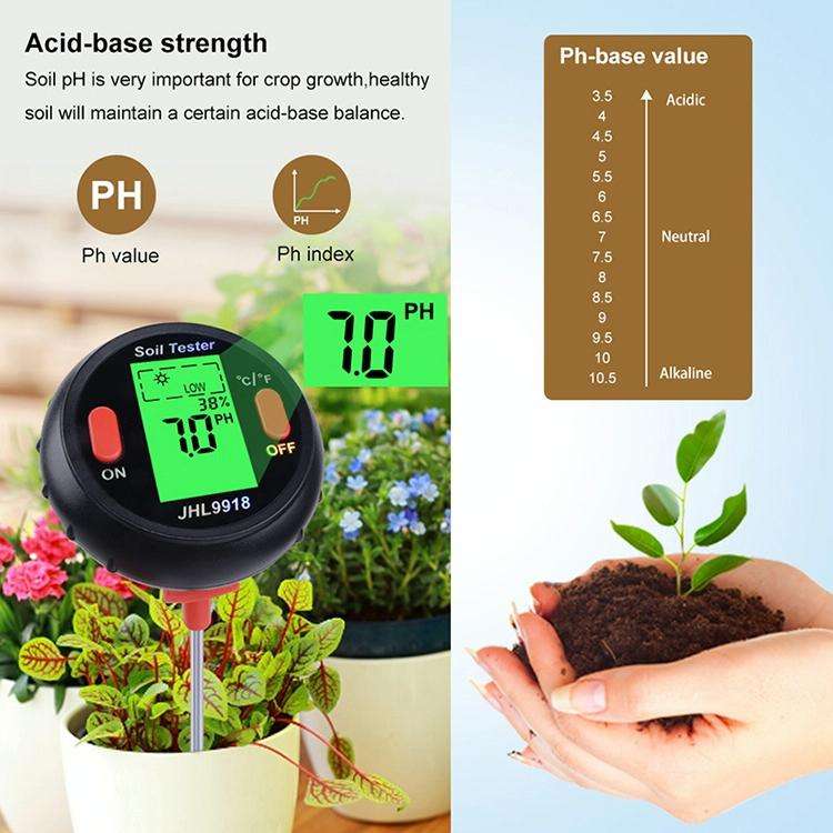 Five-In-One Soil Meter PH Humidity Temperature Photometry Detector PH Photometry Multifunctional ...