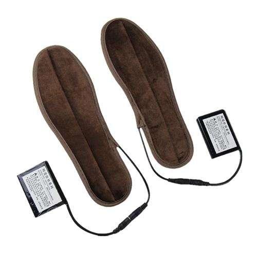 Lithium Battery Powered & Rechargeable Heated Insoles Keep Feet Warm Pad, Keep Warm 8-9 hours, Si...
