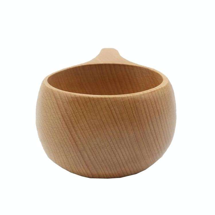 Hand Made Wood Tableware Green Wooden Cup, Capacity:101-200ml(Trunk)