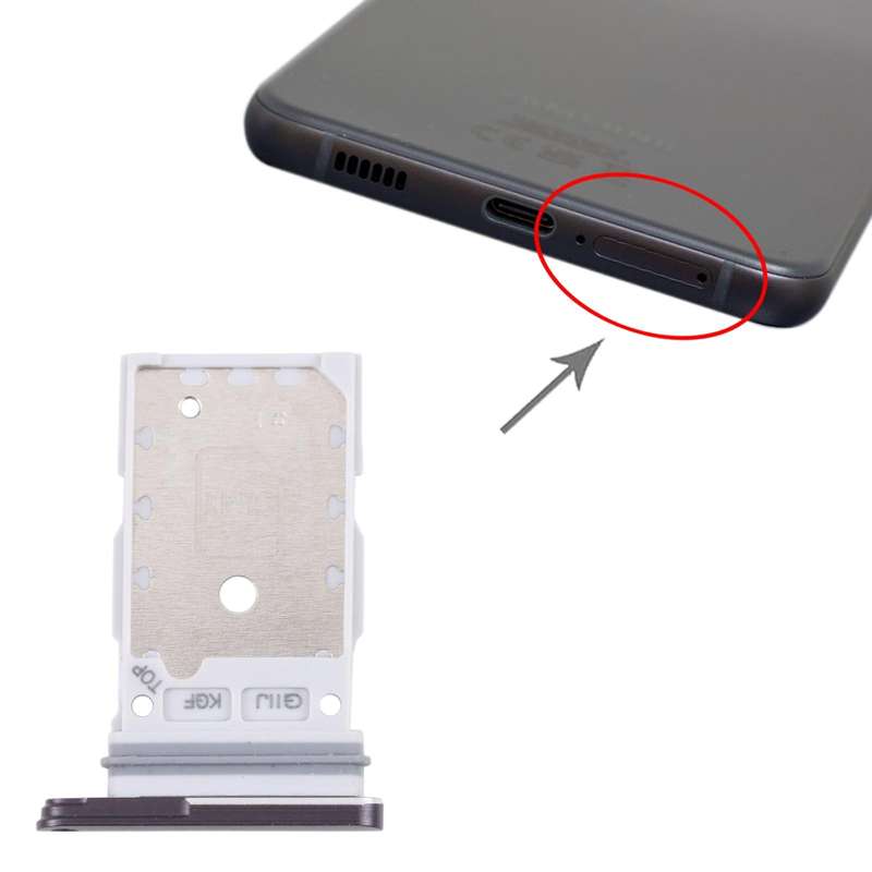 For Samsung Galaxy S21 FE 5G SM-G990B Original SIM Card Tray + SIM Card Tray (Black)