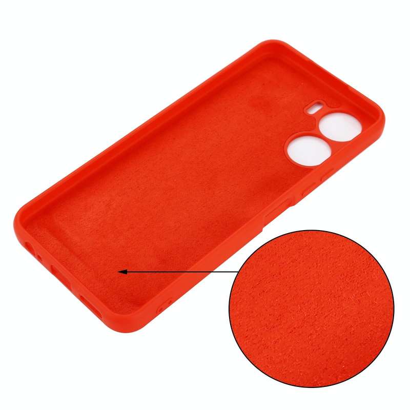 For vivo Y16 Pure Color Liquid Silicone Shockproof Full Coverage Phone Case(Red)