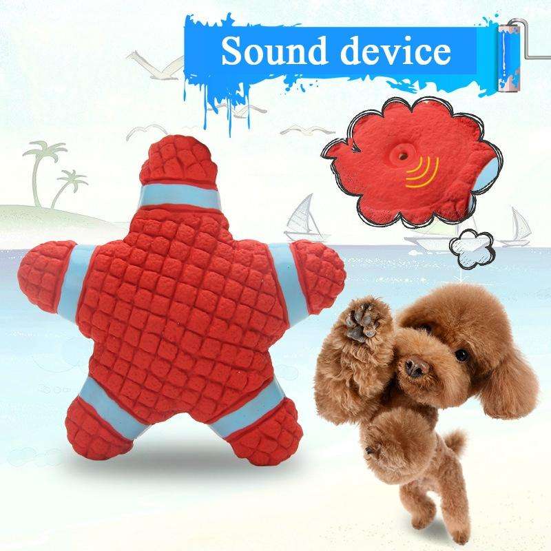 Dog Vocal Toy Latex Molar Bite Resistant Dog Bite Toy, Specification: Starfish (Red)