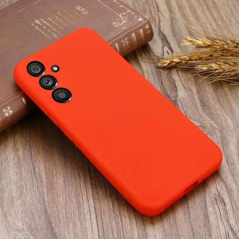 For Samsung Galaxy A34 5G Pure Color Liquid Silicone Shockproof Phone Case(Red)