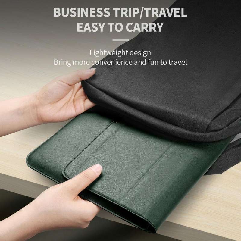 4 in 1 Universal Laptop Holder PU Waterproof Protection Wrist Laptop Bag, Size: 17 inch(Navy Blue)