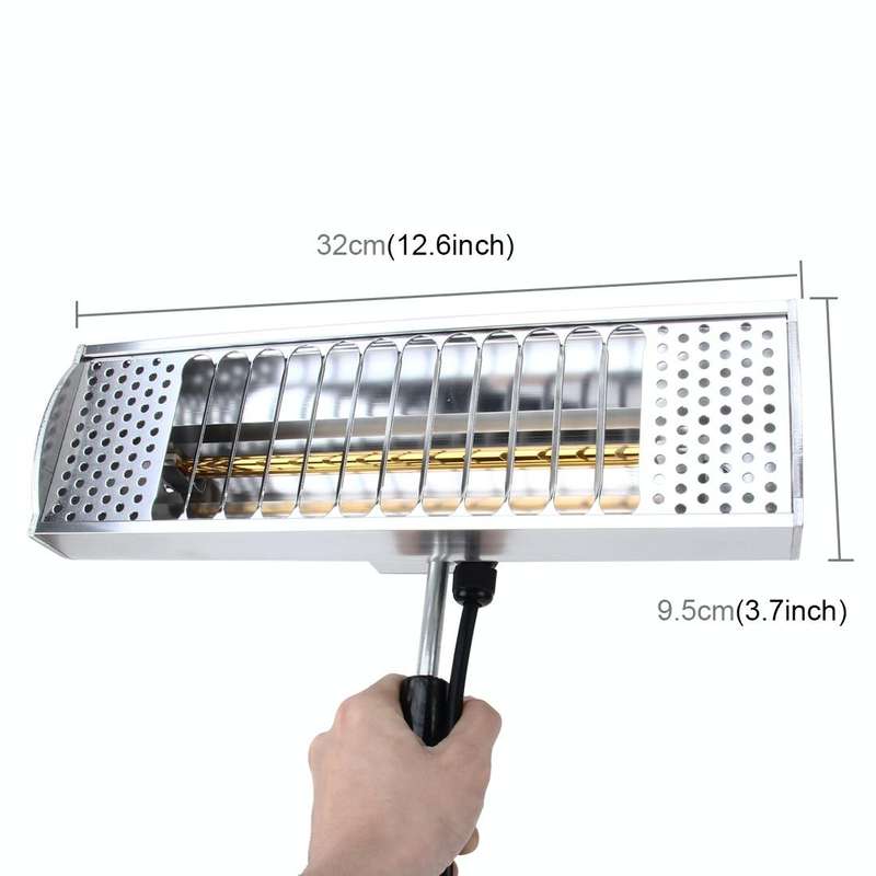 1000W Handheld Heat Light Infrared Dryer Spray Paint Heating Curing Lamp Baking Booth Heater, Cab...