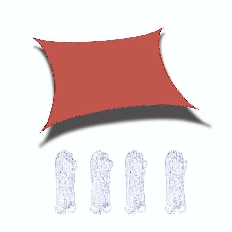 Outdoor Garden Sunshade Sail Waterproof Anti-UV Canopy, Size: 2m x 4m(Red)
