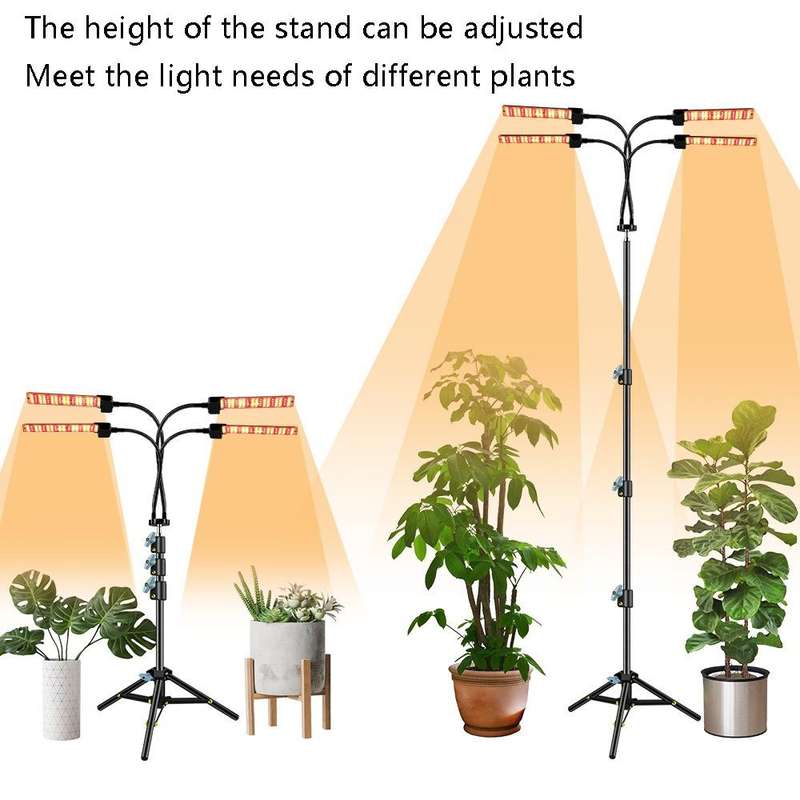 LED Growth Lamp Full-Spectrum Floor Tripod Plant Lamp Indoor Breeding Folding Filling Light, Spec...