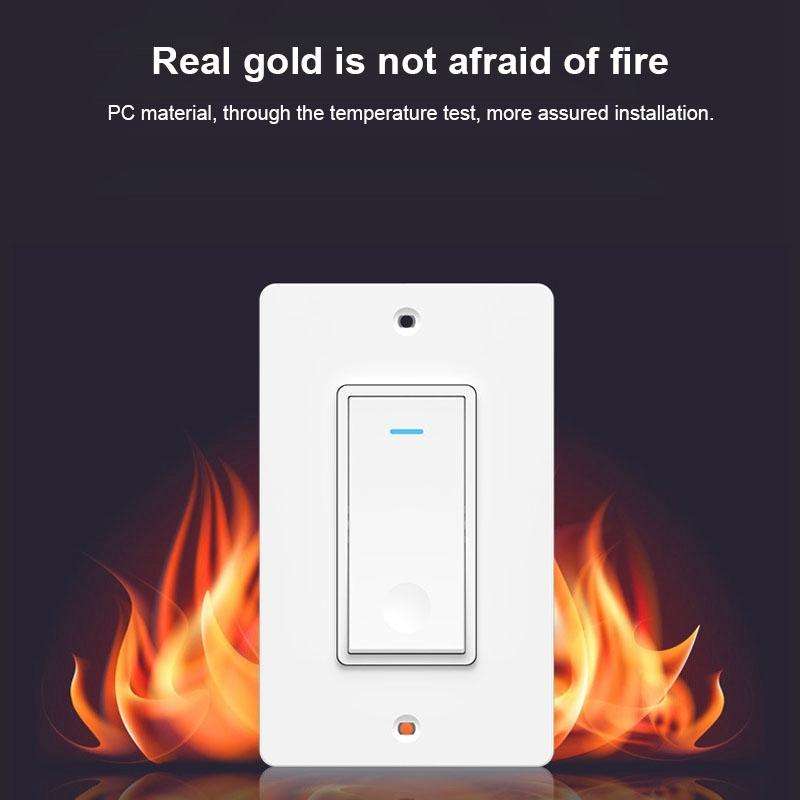 120 Type WiFi Smart Wall Touch Switch, US Plug(White)