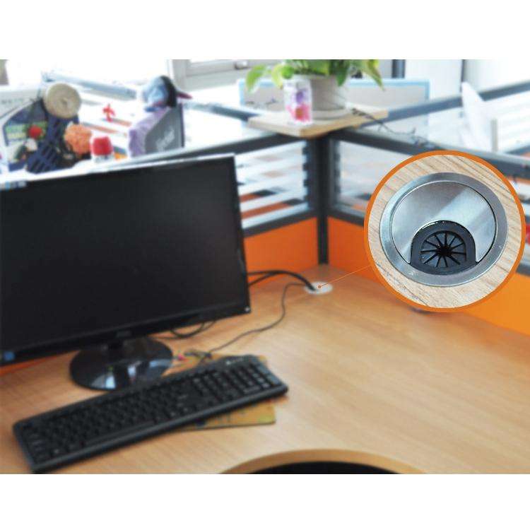 10 PCS Desk Computer Desktop Plastic Round Threading Box Hole Cover, Hole Diameter: 60mm