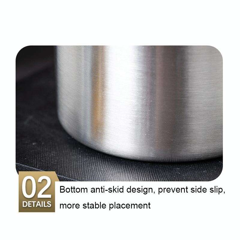 Large Capacity Thickened Stainless Steel Round Ice Bucket Bar Double-Layer Champagne Beer Barrel(...