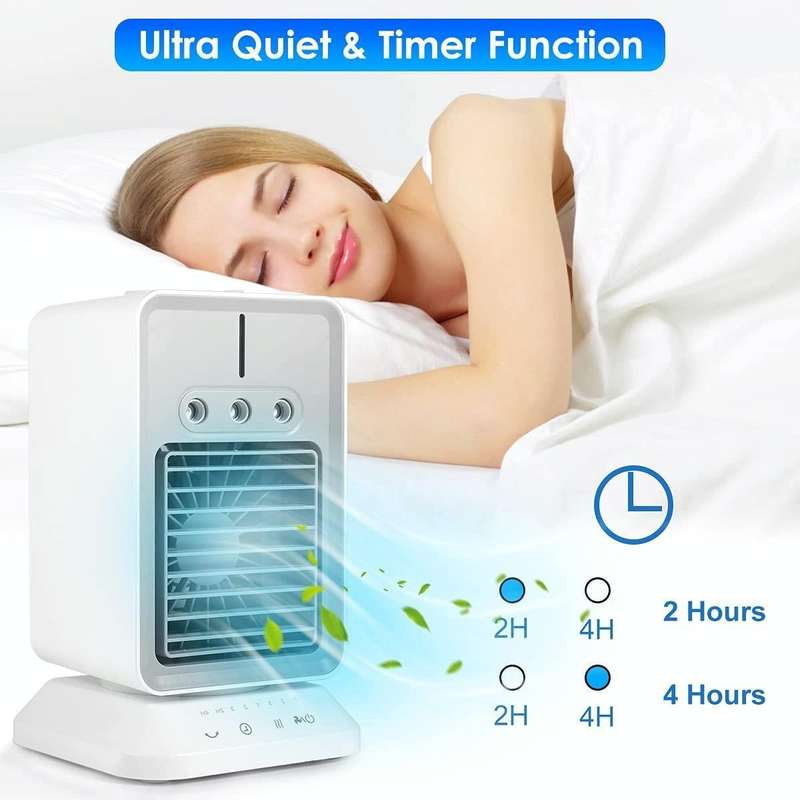 2000 mAh USB Mini Desktop Spray Humidification Cooling Fan Home Air Conditioner Fan Cooler
