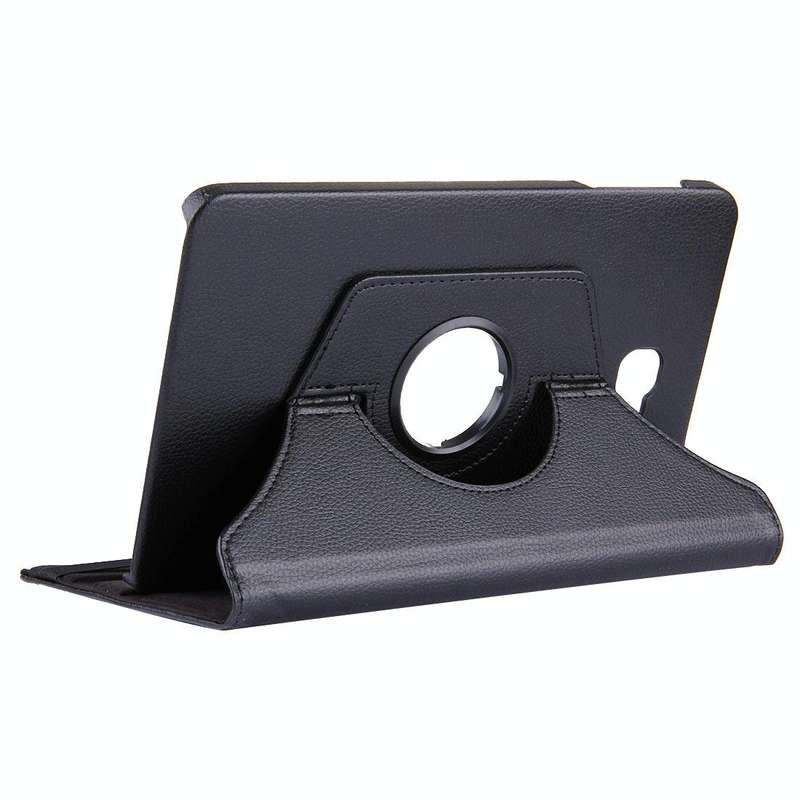 For Galaxy Tab A 10.1 / T580 Litchi Texture Horizontal Flip 360 Degrees Rotation Leather Case wit...
