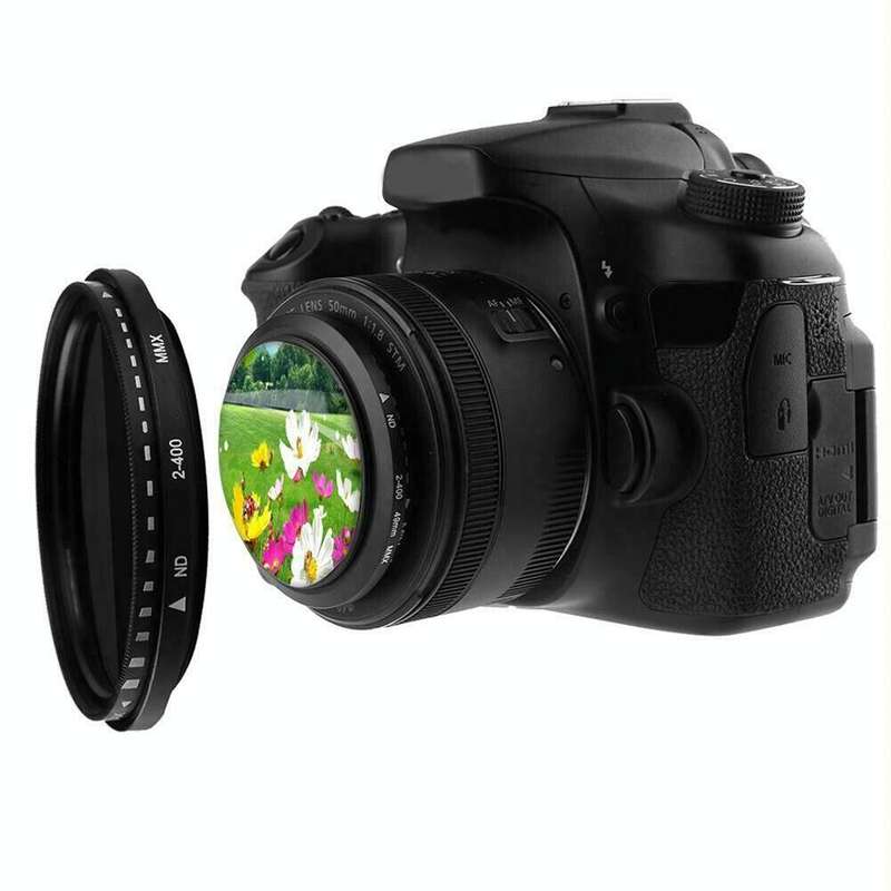 52mm ND Fader Neutral Density Adjustable Variable Filter ND 2 to ND 400 Filter(Black)