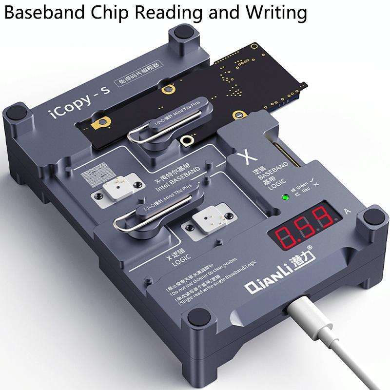Qianli iCopy-S Double Sided Chip Test Stand 4 in1 Logic Baseband EEPROM Chip Non-removal For iPho...