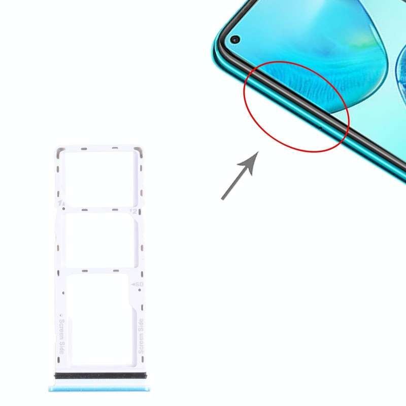 For Infinix Note 8i X683 SIM Card Tray + SIM Card Tray + Micro SD Card Tray (Green)