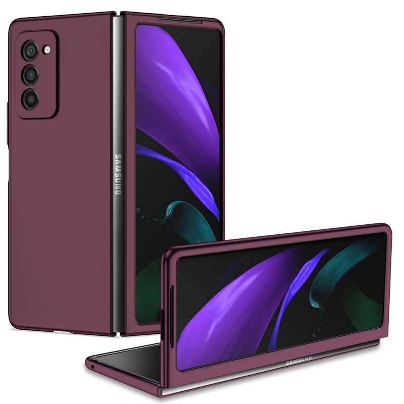 For Samsung Galaxy Z Fold2 5G Armor Foldable Phone Case(Wine Red)