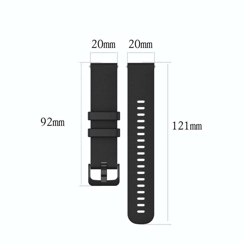 For Garmin Vivoactive 3 Music Small Lattice Silicone Watch Band(Black)