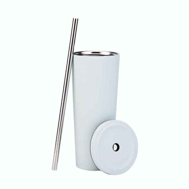 700ml Large Capacity Double Stainless Steel Straw Cup Vacuum Outdoor 304 Insulation Cup Car Water...