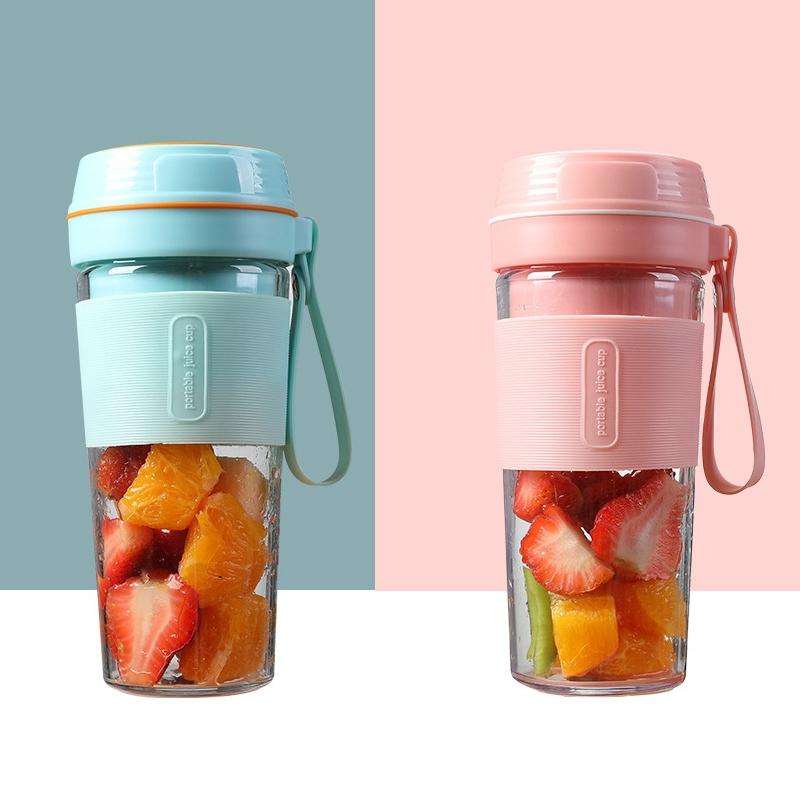 FS1300 Mini Juicer Home Portable Cooking Machine Student Juice Cup Juicer, Colour: Gem Blue Four ...