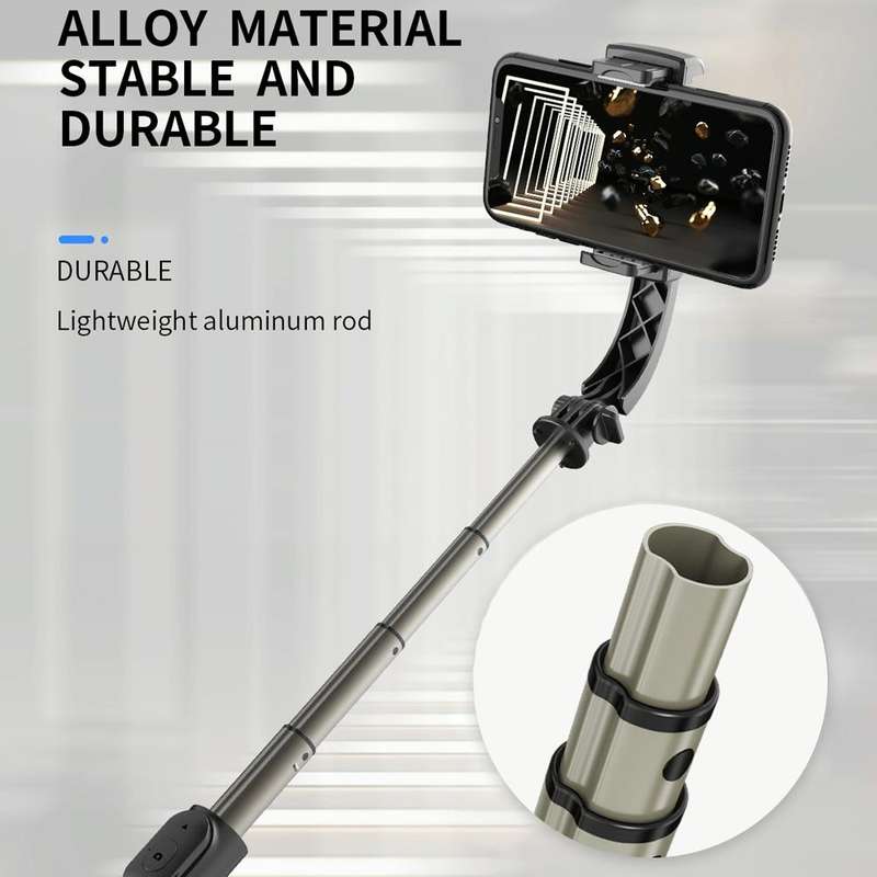 Q08 Gimbal Stabilizer Bluetooth Remote Control Tripod Selfie Stick (White)
