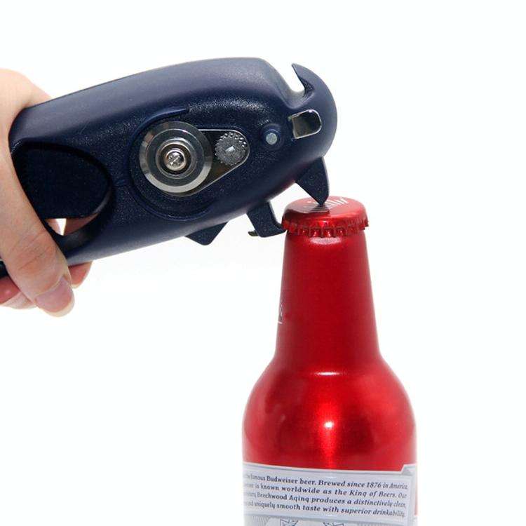 8 in 1 Stainless Steel Multifunctional Hand-canned Bottle Opener(Black)