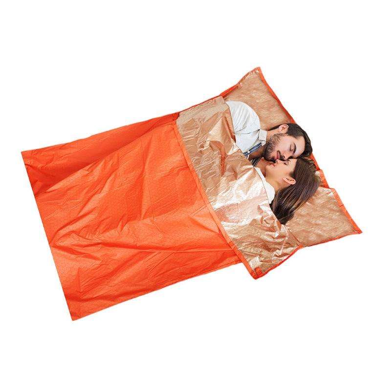 Outdoor Hiking Camping Heat-Reflective Thermal Insulation Sleeping Bag Emergency Blanket Double E...