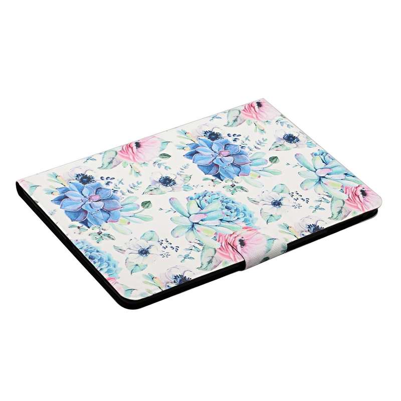 For Samsung Galaxy Tab A9+ Flower Pattern Horizontal Flip PU Tablet Case with Sleep / Wake-up Fun...