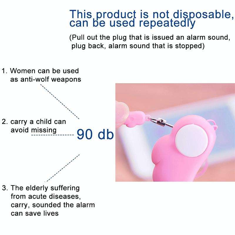 Angel Wing Anti-rape Device Personal Alarm, Self-defense Defend Wolf, Mini Alarm with 90dB Alarm ...