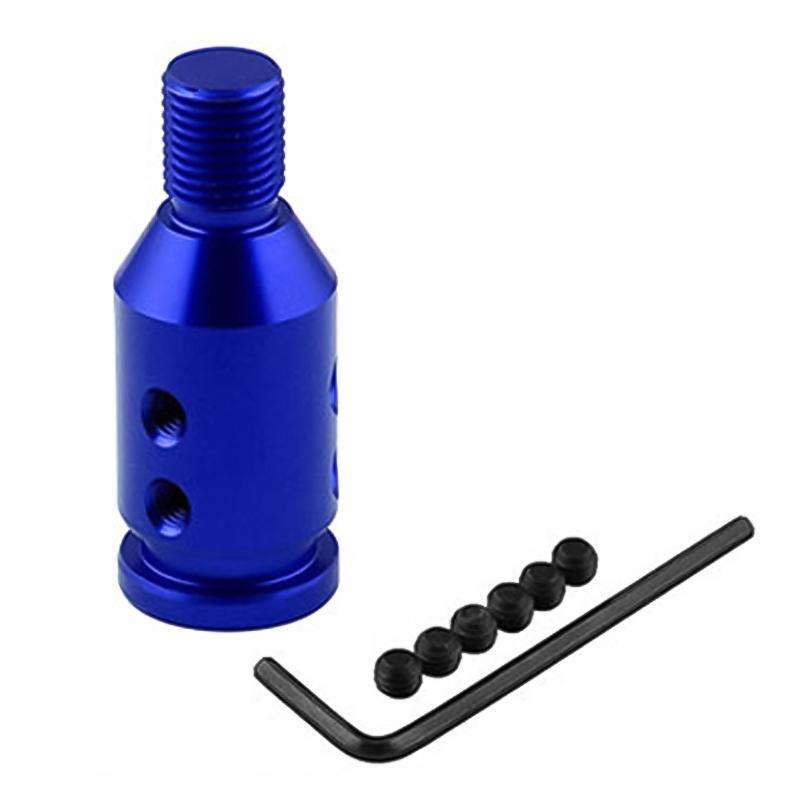 Car Threaded Shifter Gear Shift Knob Adapter 12 x 1.25 (Blue)